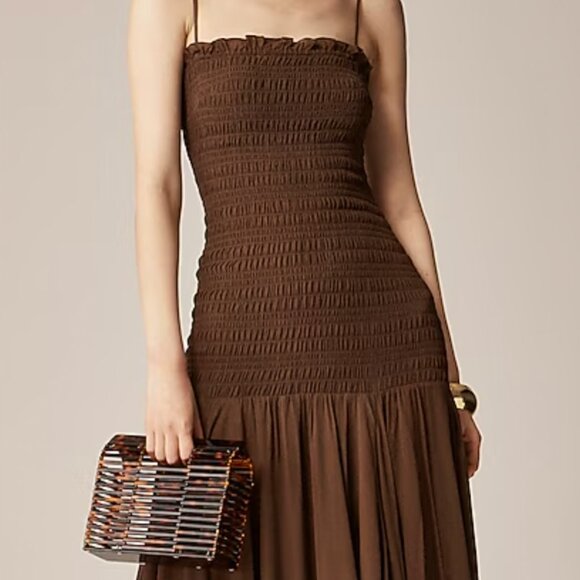 J Crew Collection smocked chiffon dress - Picture 1 of 4